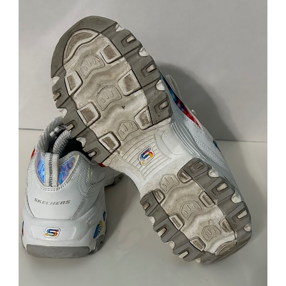 Skechers D'Lites Wide Fit Leather Athletic Shoes Sneakers Womens Size 8 - Picture 5 of 7
